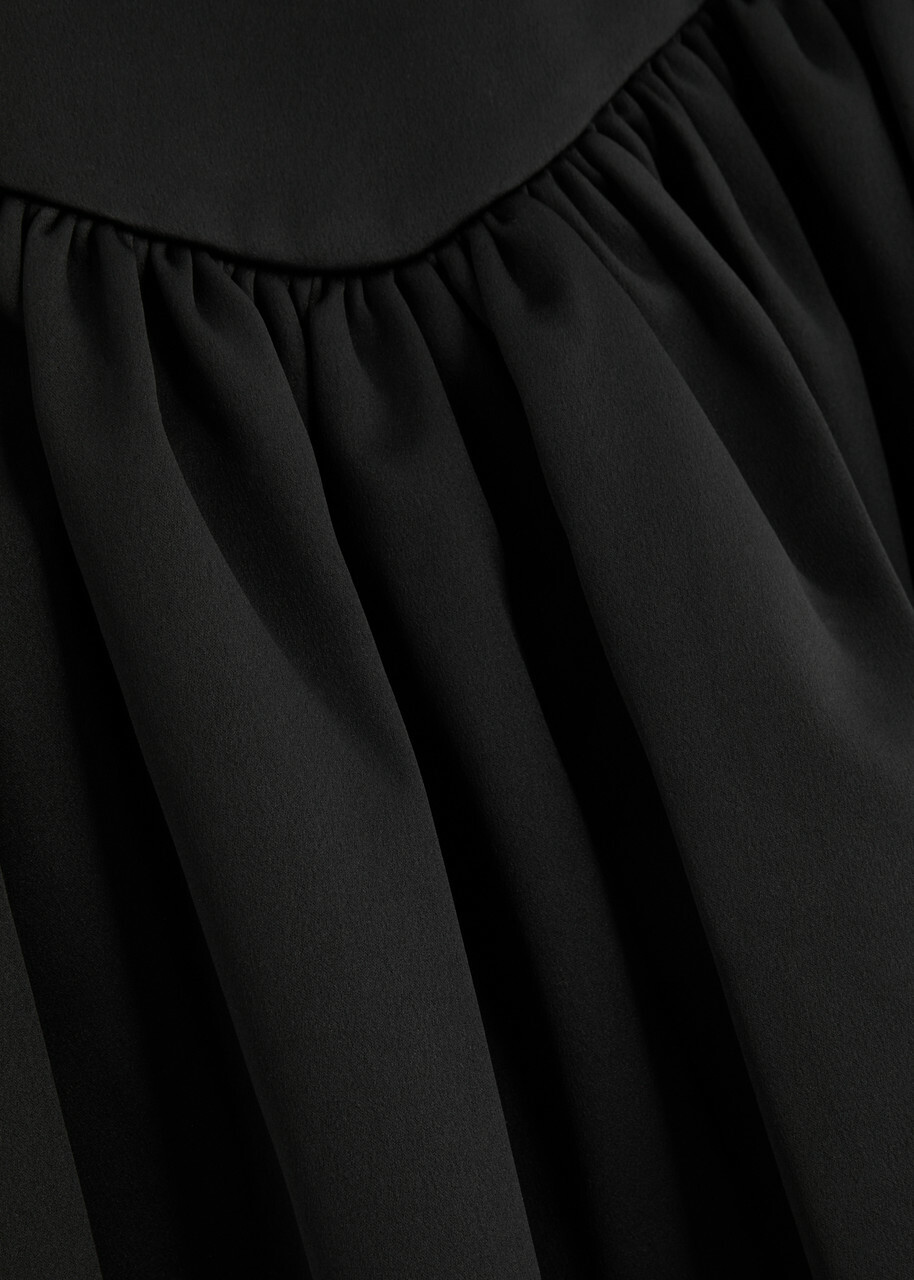 DE LA Vali Lola Satin Midi Dress Black