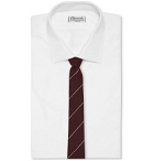 Dunhill - 7cm Striped Wool and Mulberry Silk-Blend Tie - Burgundy