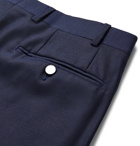 Canali - Navy Slim-Fit Wool-Twill Suit Trousers - Blue