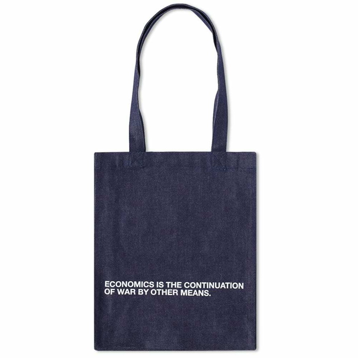 Photo: A.P.C. x Jean Touitou Respect Tote Bag in Indigo