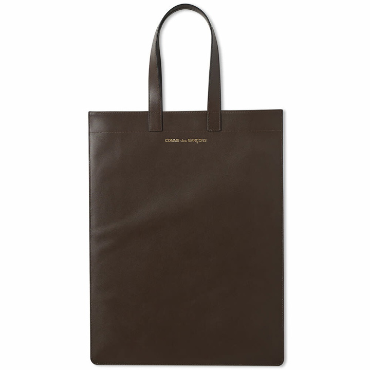 Photo: Comme des Garçons Classic Leather Tote Bag in Brown
