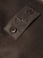 Stone Island - Wool-Blend Flannel Bomber Jacket - Brown