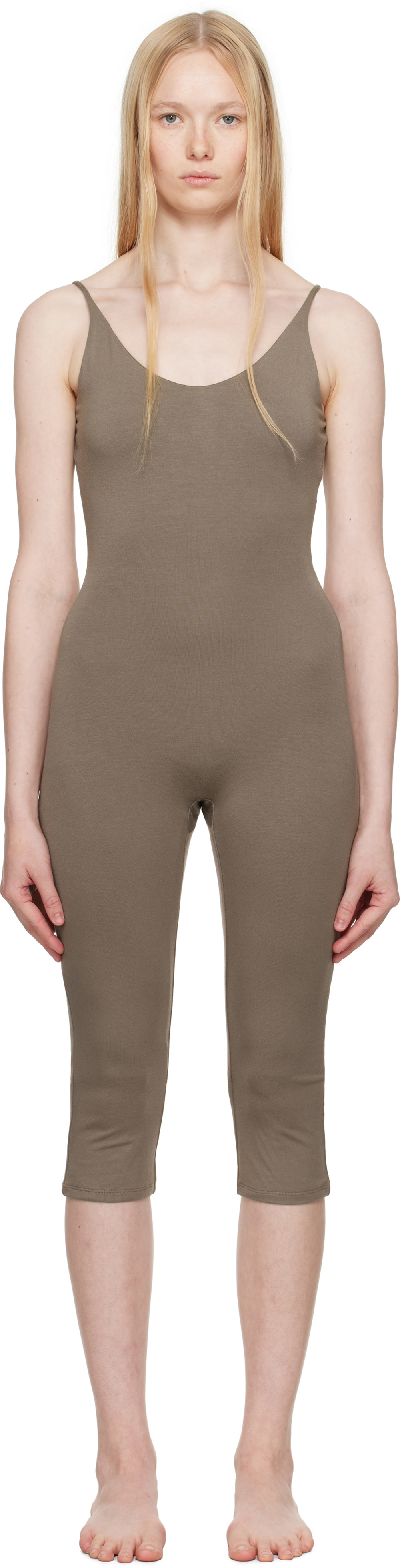 SKIMS Taupe Smooth Layers Capri Catsuit SKIMS