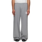 MM6 Maison Margiela Gray Logo Patch Sweatpants
