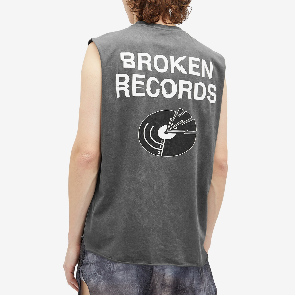 Over Over Men's Broken Records Easy Tank Top in Grey