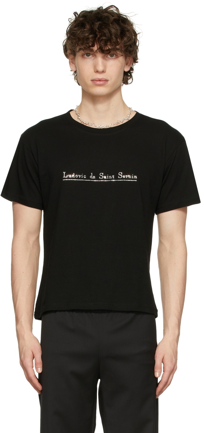Crystal logo cotton t-shirt - Ludovic De Saint Sernin - Men