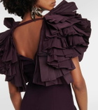 Alexander McQueen Ruffled crêpe and faille gown