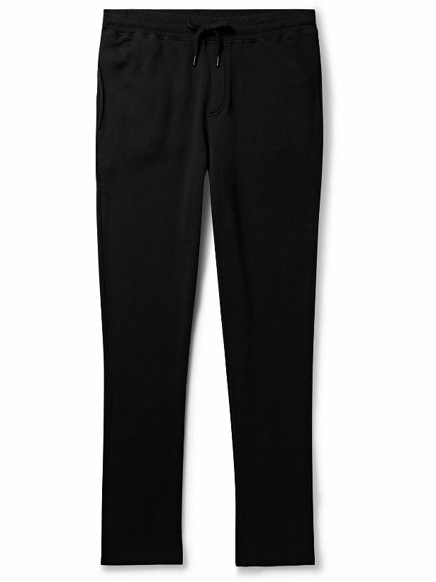 Photo: Schiesser - Tapered Cotton and Lyocell-Blend Jersey Sweatpants - Black