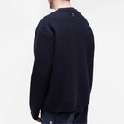 Wooyoungmi Men's Textured Crew Knit in Navy