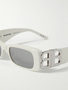 Balenciaga - Dynasty Rectangular-Frame Acetate and Silver-Tone Sunglasses