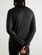 DISTRICT VISION - Slim-Fit Logo-Print Recycled Tech-Fleece Half-Zip Jacket - Black