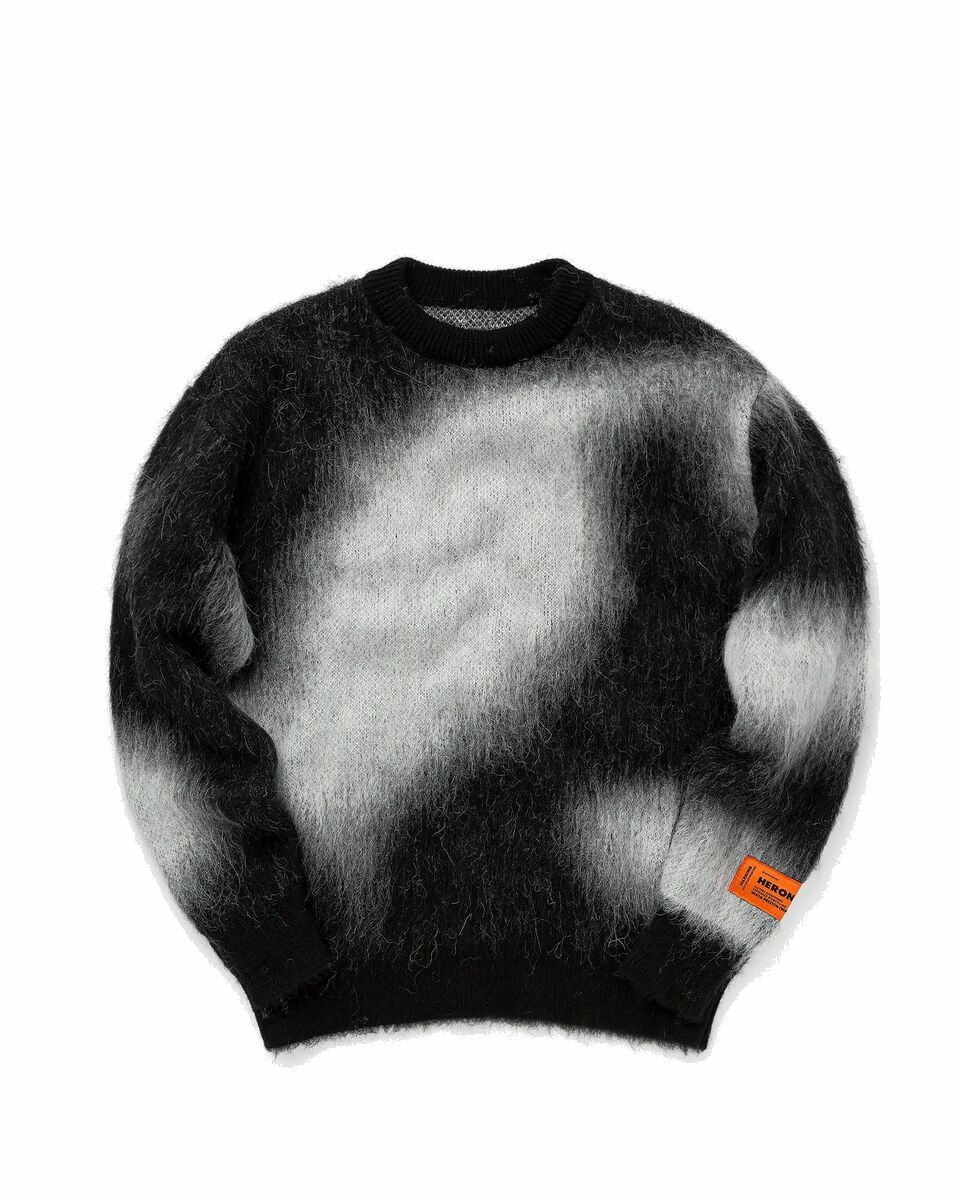 Heron Preston Aop Knit Crewneck Black - Womens - Pullovers