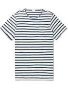 Onia - Striped Slub Linen T-Shirt - Blue