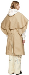 JW Anderson Beige Cotton Fold Volume Coat