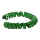 Bottega Veneta Green Coiled Cuff Bracelet