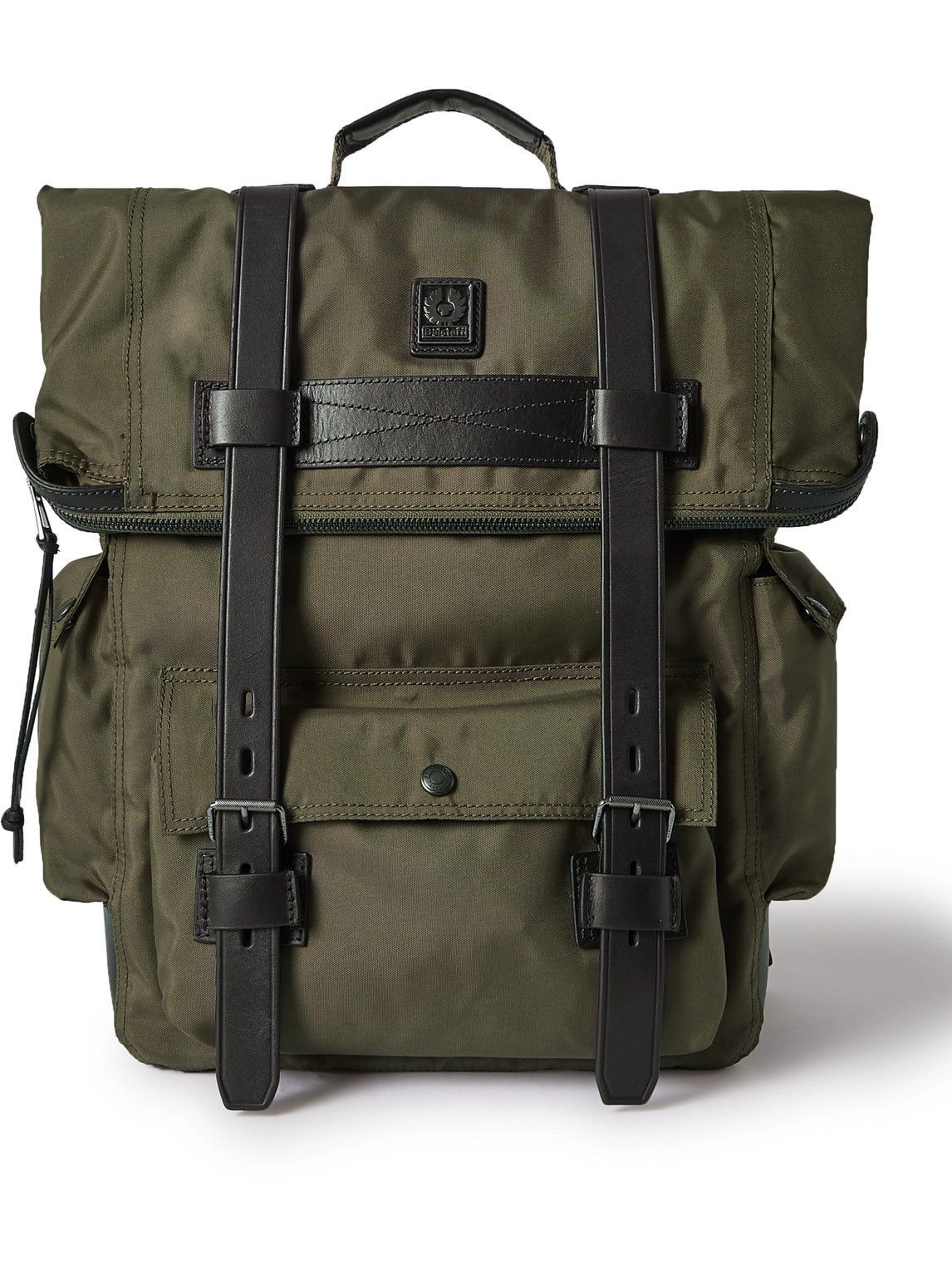 Photo: Belstaff - Covert Leather-Trimmed Nylon-Canvas Backpack