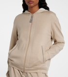 Brunello Cucinelli Monili cotton and silk-blend hoodie