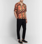 Missoni - Camp-Collar Tie-Dyed Twill Shirt - Orange