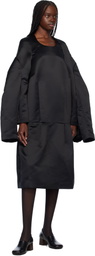 Comme des Garçons Black Satin Thick Midi Dress