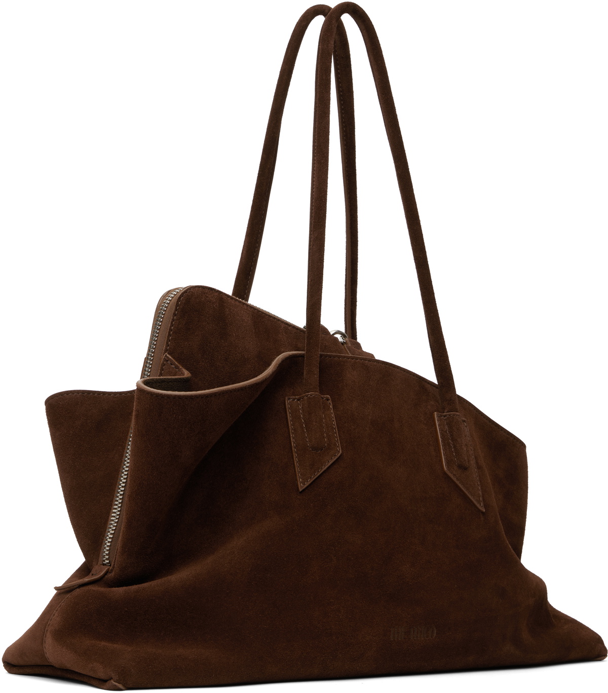 The Attico Burgundy 'La Passeggiata Medium' Top Handle Bag