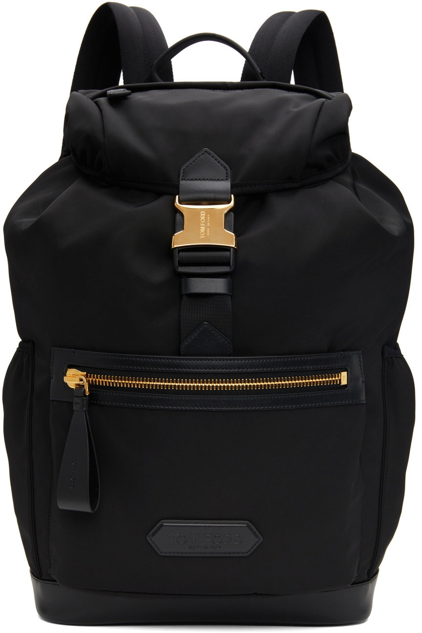 TOM FORD Black Nylon Drawstring Backpack TOM FORD