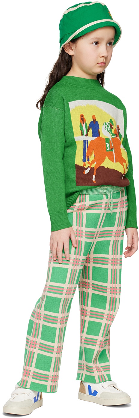 The Animals Observatory Kids Green Horse Bull Sweater