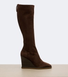Aquazzura Saint Honoré suede knee-high boots