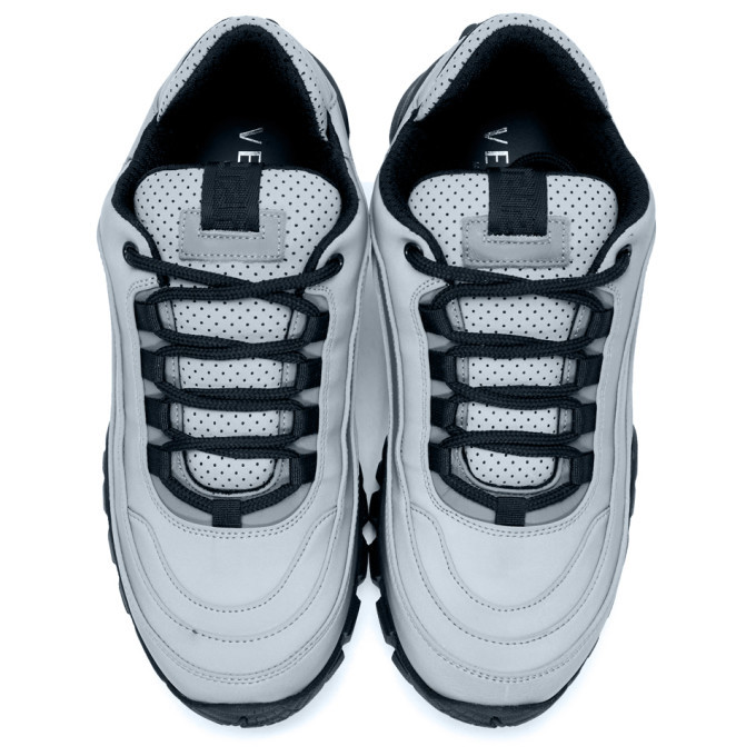 Versace Silver Reflective Hiking Sneakers Versace