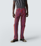 Versace Striped straight jeans