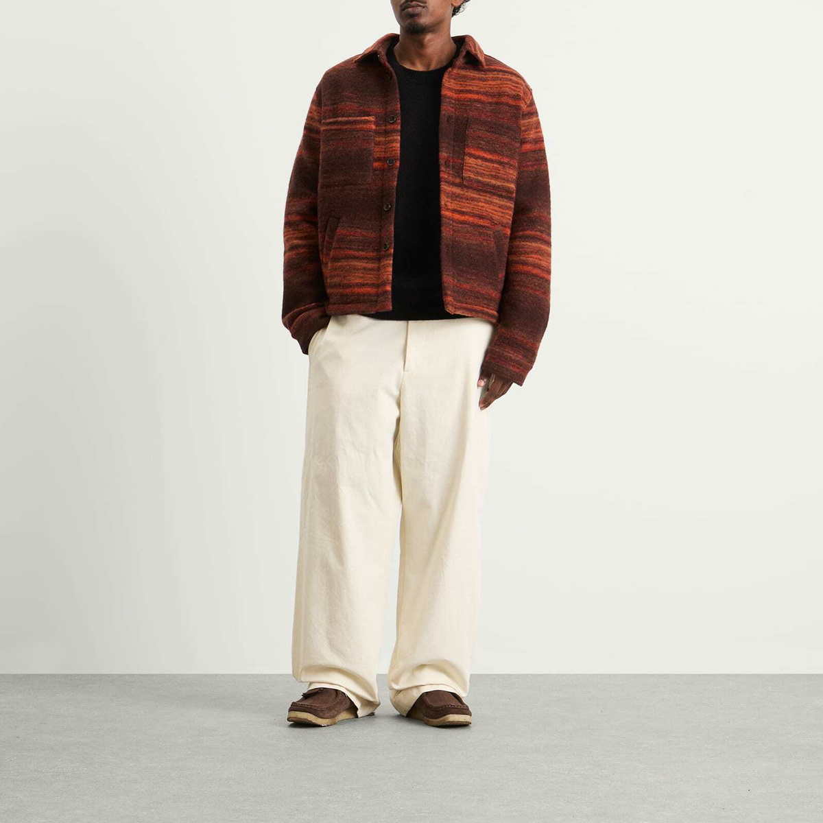 Percival Men's Missisipi Boiled Wool Jacquard Overshirt in Multi