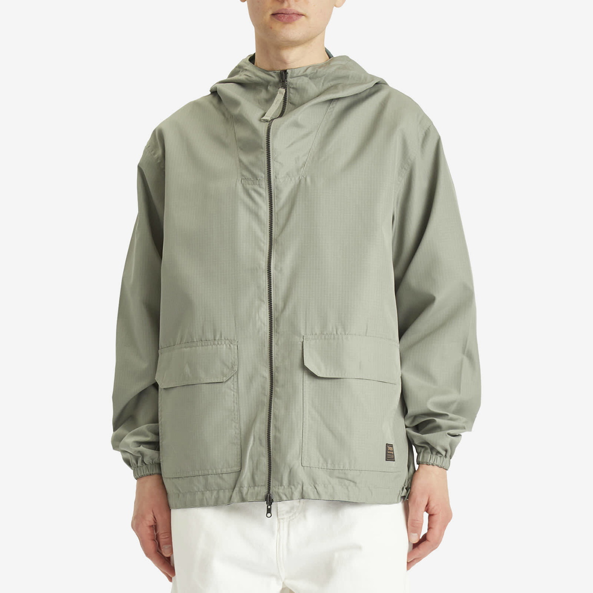 Taion Men's Military Zip Reversible Parka Jacket in Dark Sage Green