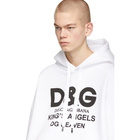 Dolce and Gabbana White Kings Angels Hoodie