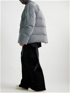 Rick Owens - Reflex Oversized Quilted Reflective Shell Down Jacket - Gray