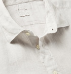 120% - Garment-Dyed Linen Shirt - Gray