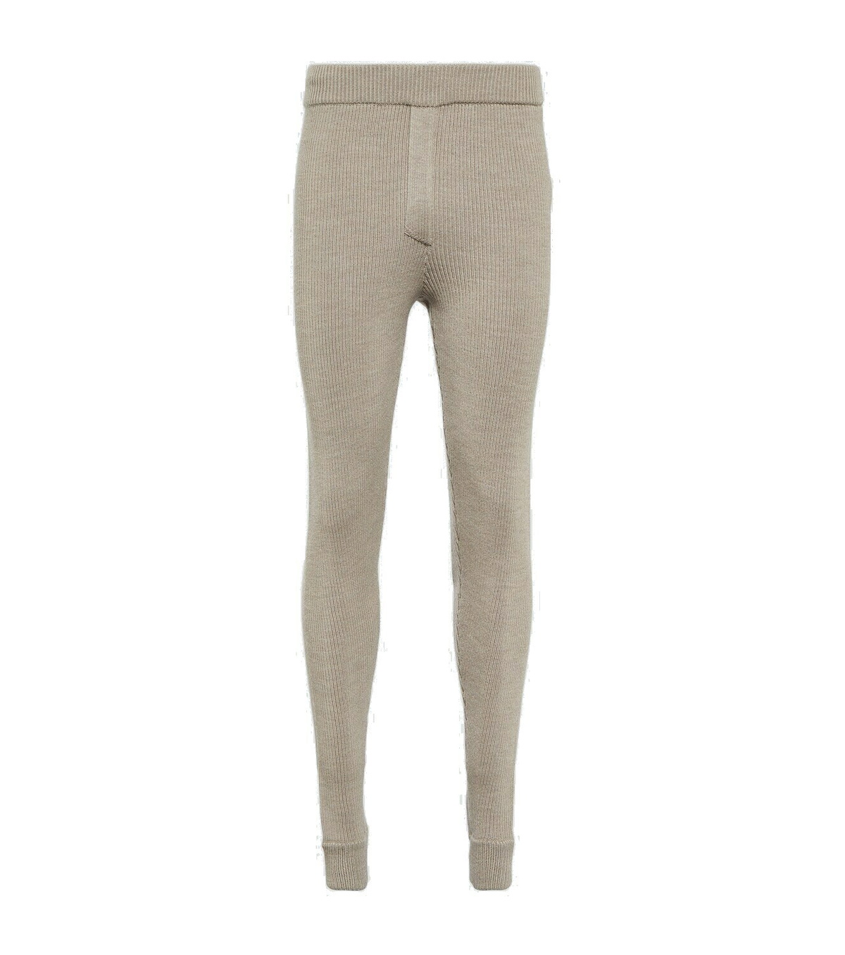 Buy Cordova Logo-jacquard Ribbed-jersey Thermal Leggings - Cream At 40% Off