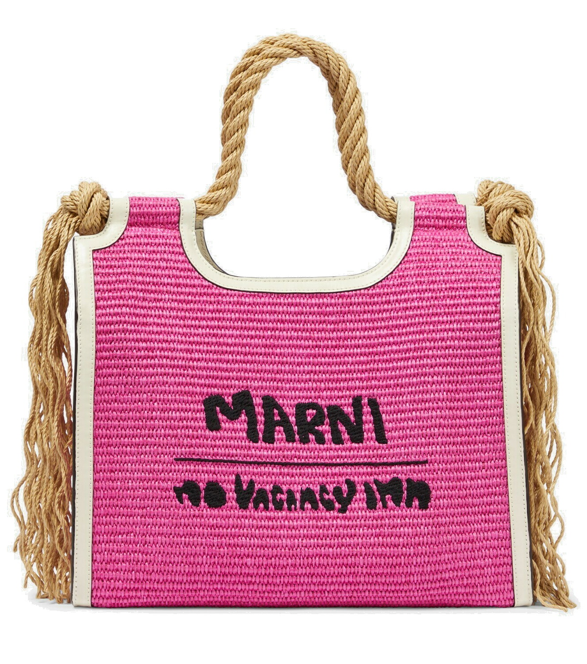 Marni x No Vacancy Inn raffia tote bag Marni