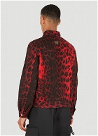 Leopard Print Denim Jacket in Red