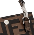 Fendi - Logo-Debossed Leather iPhone X Lanyard Case - Men - Brown