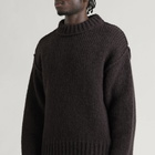 Our Legacy Men's Bear Mega Alpaca Wool Mock Roundneck in Brown