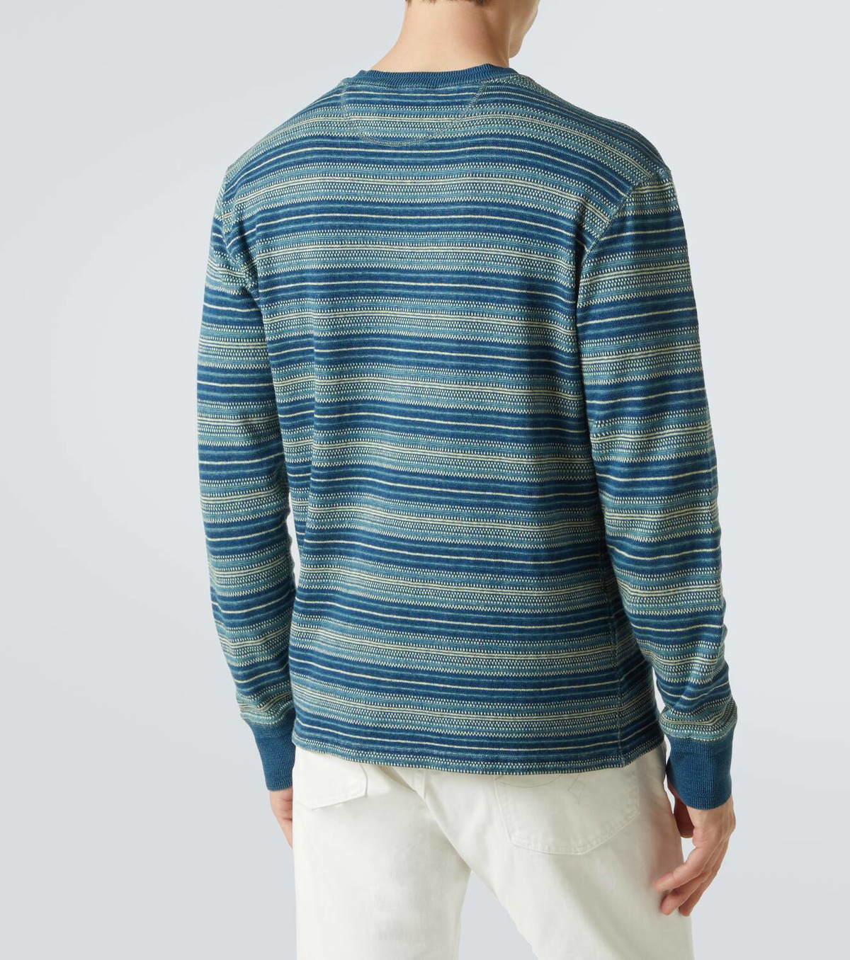 RRL Cotton jacquard Henley shirt RRL