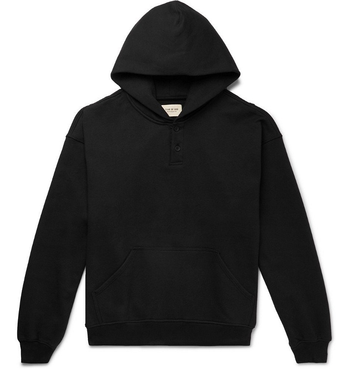 Photo: Fear of God - Oversized Loopback Cotton-Jersey Hoodie - Black