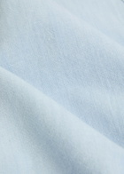 Drake's Chambray Cotton Shirt Light Blue