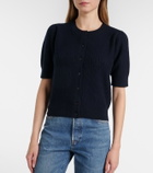 Frame Ladder pointelle cashmere cardigan