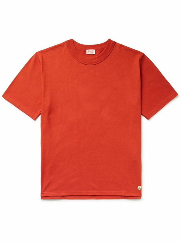 Photo: Armor Lux - Callac Logo-Appliquéd Cotton-Jersey T-Shirt - Orange