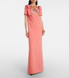 Carolina Herrera Bow-detail embellished floral gown