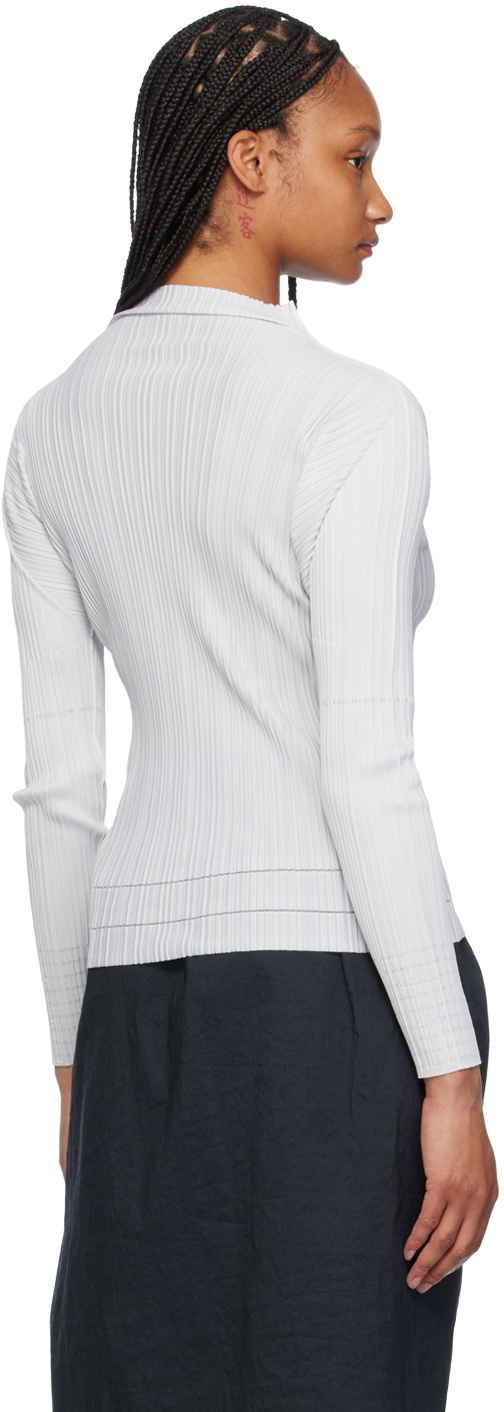 PLEATS PLEASE ISSEY MIYAKE Gray Soft Pleats Turtleneck Pleats