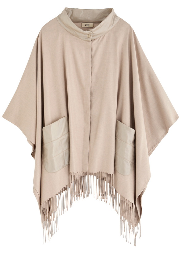 Photo: Herno Silk and Shell Poncho Cream