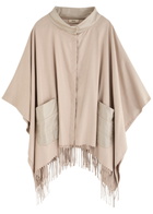 Herno Silk and Shell Poncho Cream