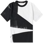 Alexander McQueen Men's Brush Stoke T-Shirt in White/Black
