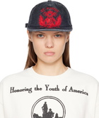 Rhude Black St. Rhude Seal Curved Brim Denim Cap